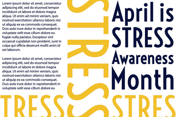 四月是压力意识月假日的概念图片下载