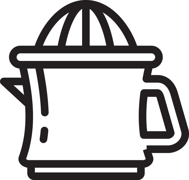 柑橘榨汁机图标模板黑色可编辑图片下载