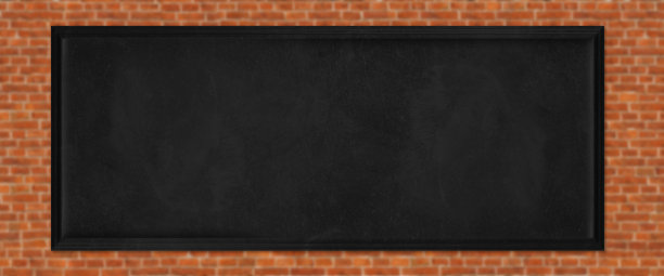 在砖墙上仿造空白的海报画框。3 d演示。图片下载