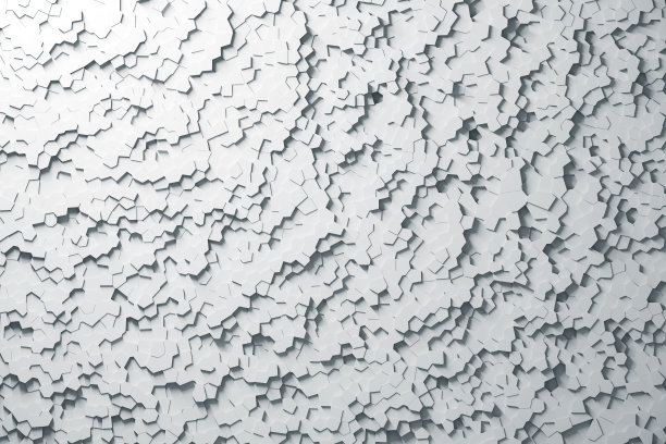 抽象白色几何曲面四环简洁的最小图案，3d背景用于业务演示。柔和的阴影和反射。纸。图片下载