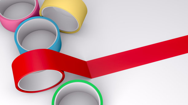 模拟彩色胶带与空白空白的复制空间图片下载