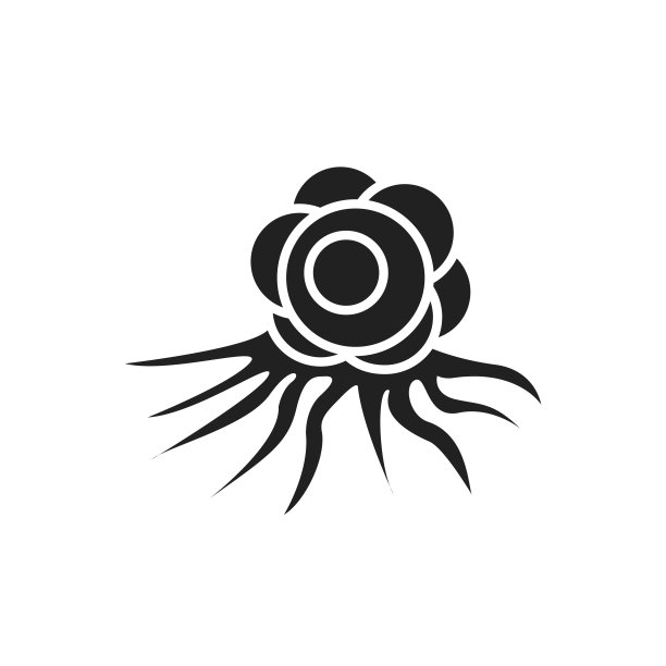 病毒癌细胞黑色象形图标。肿瘤的迹象。疾病,疾病的概念。的迹象。象形图用于网页，移动应用程序，促销。UI和UX设计元素。图片下载