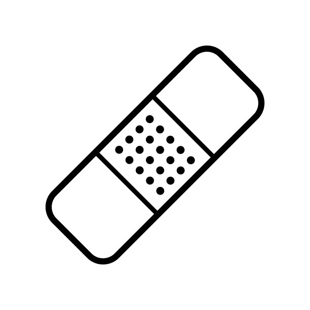 创口贴石膏图标设计矢量模板图片下载