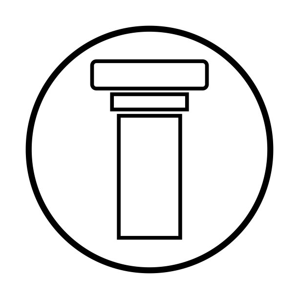 柱子图标设计矢量模板图片下载