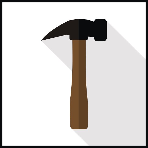 羊角锤平面图标图片下载