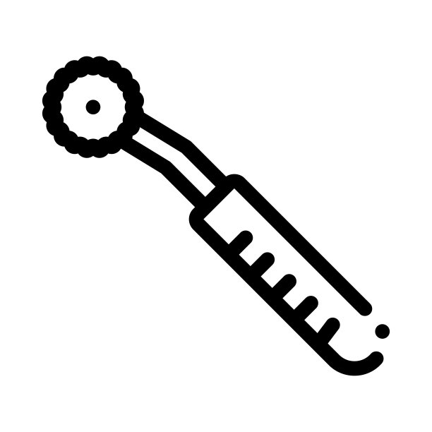 皮革切割刀具图标矢量轮廓插图图片下载