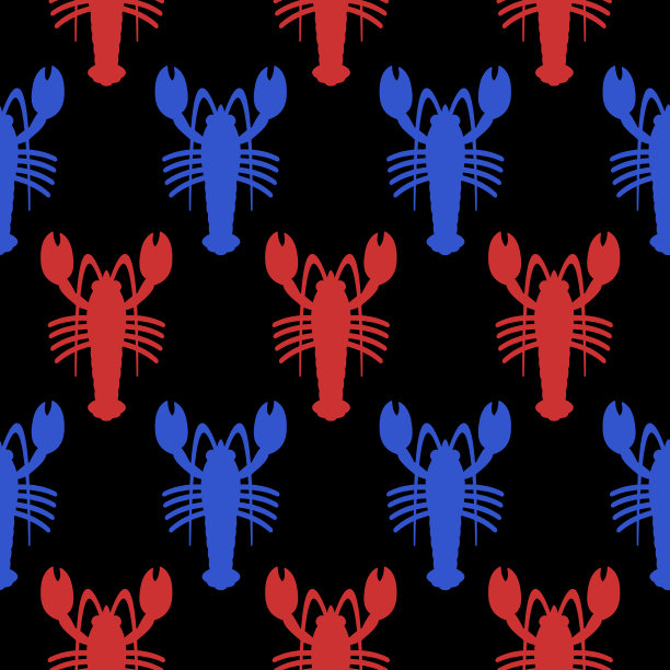 龙虾无缝模式图片下载