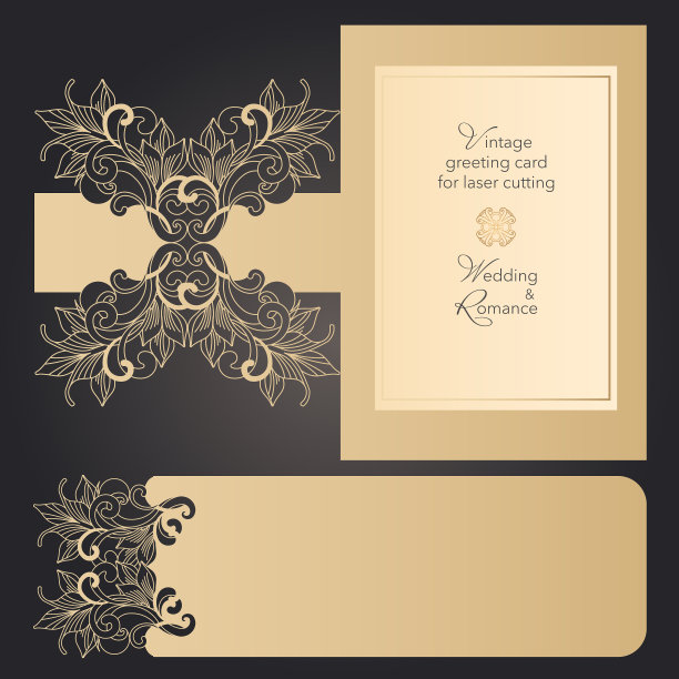 花图案为激光剪纸镂空图片下载