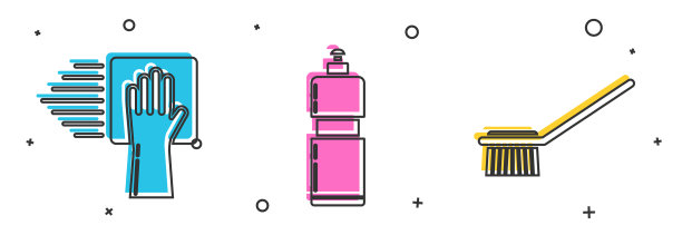 设置清洁服务塑料瓶液体图片下载