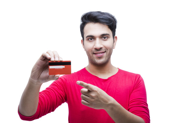 年轻英俊的男子在白色背景-股票图像图片下载