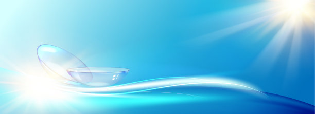 蓝色隐形眼镜，有利于眼睛健康。图片下载