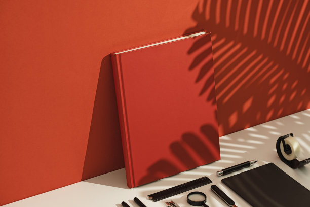 红色空白书模型，模板图片下载