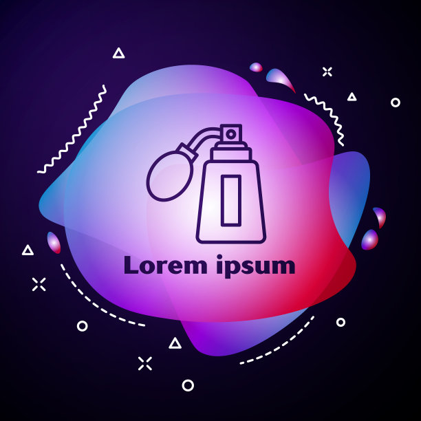 带有喷雾器图标的紫色须后水瓶图片下载