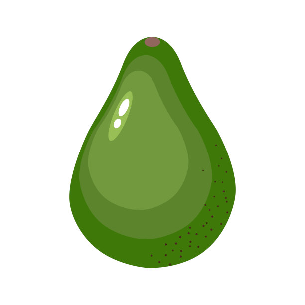 向量图标的鳄梨绿色。简约主义风格的素食插画。整个和半孤立的牛油果在白色背景上。素食的水果图片下载