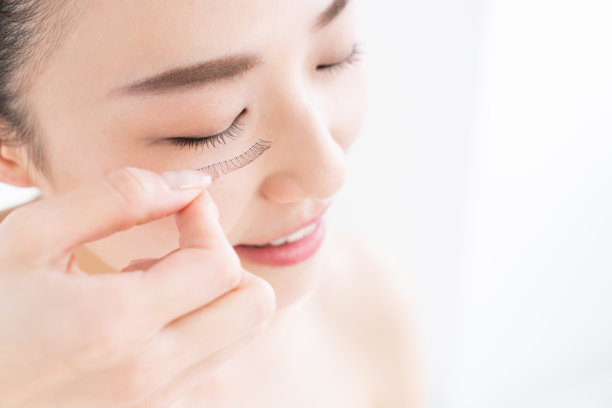 亚洲女性的美丽形象，假睫毛，图片下载