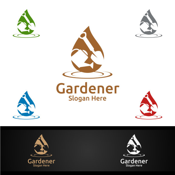 水园丁象征绿色园林环境或植物农业设计图片下载