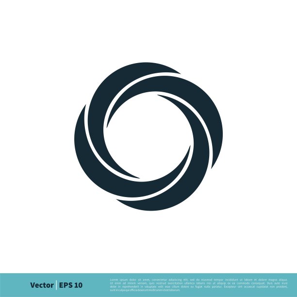 抽象装饰循环Swoosh图标矢量标志模板插图设计。向量EPS 10。图片下载