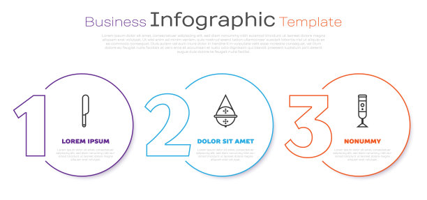 设置线刀，球茶过滤器和搅拌机。业务信息模板。向量图片下载