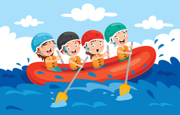 一群小孩子漂流图片下载