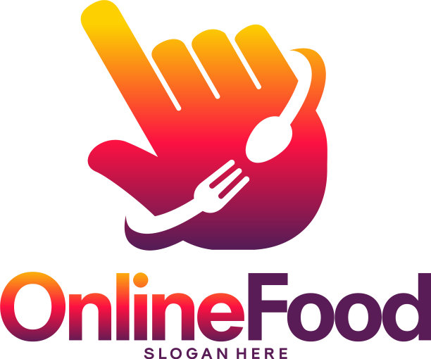 在线食品标识设计概念食品光标标识图片下载