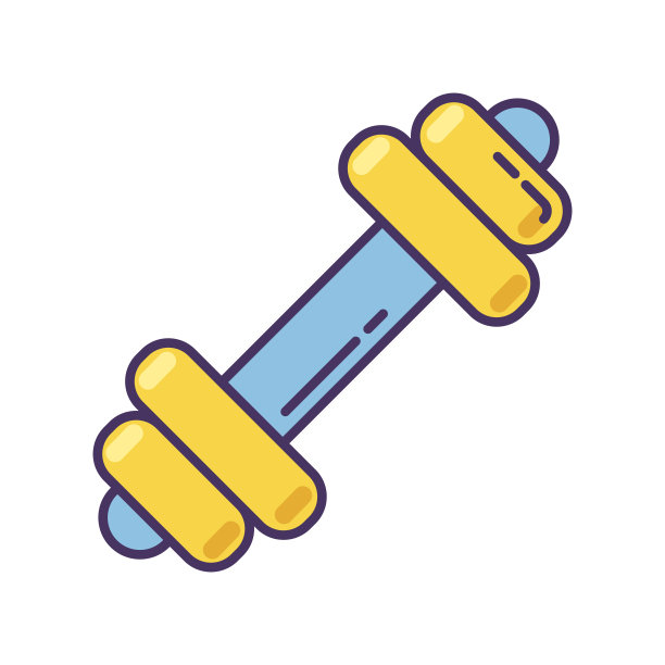 哑铃蓝RGB颜色图标。健身器材。体育用品。积极的生活方式。身体保健。能力提升。肌肉训练。举重杠铃。健身锻炼。孤立的矢量图图片下载