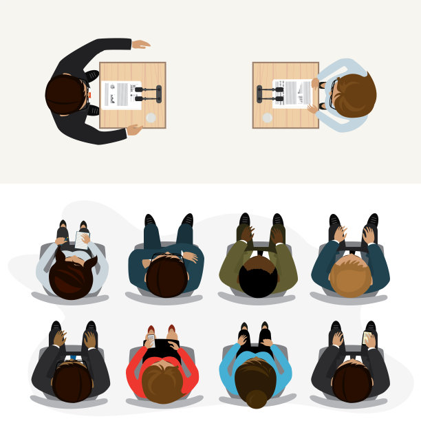 投票前公开辩论。对立政党领导人在公开辩论中进行讨论的卡通形象。图片下载