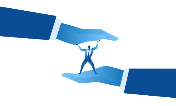 大手碾碎某人意味着一个军官概念平面插图这是关于努力工作和展示压力的图片下载