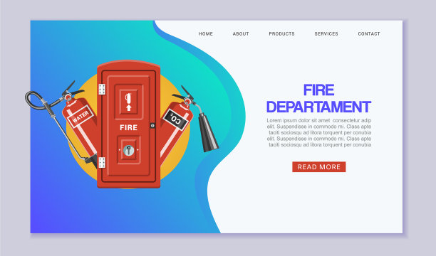 消防局网页模板图片下载