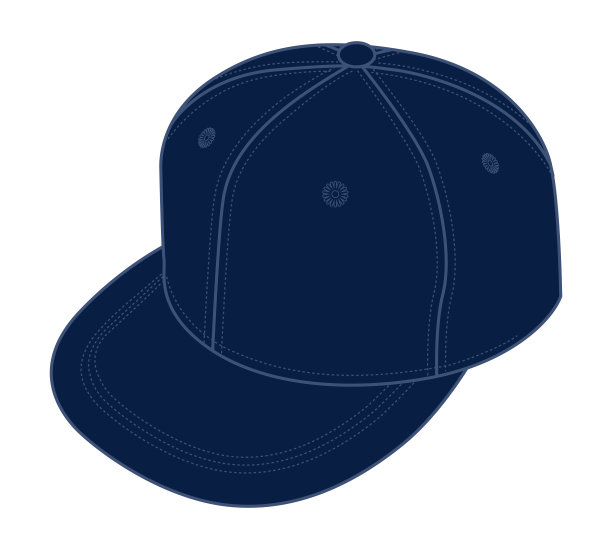 海军嘻哈帽矢量模板图片下载