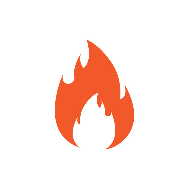 火焰火焰图标和符号矢量插图图片下载