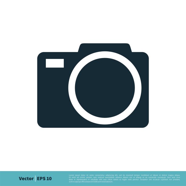 相机图标矢量标志模板插图设计。向量EPS 10。图片下载