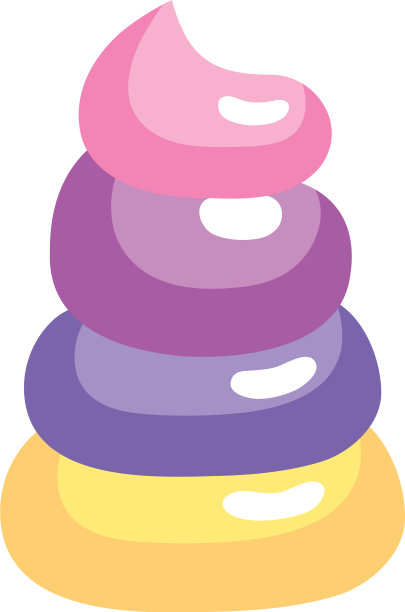 可爱的彩虹独角兽独角孤立图标图片下载