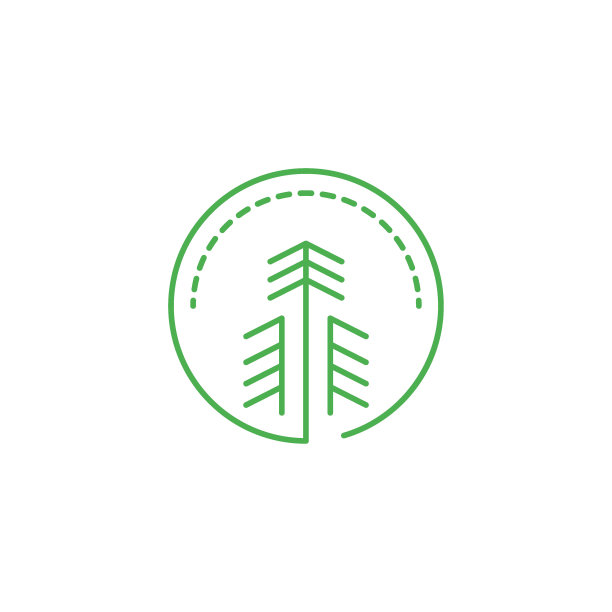 叶圆抽象简单的图标模板矢量插图图片下载