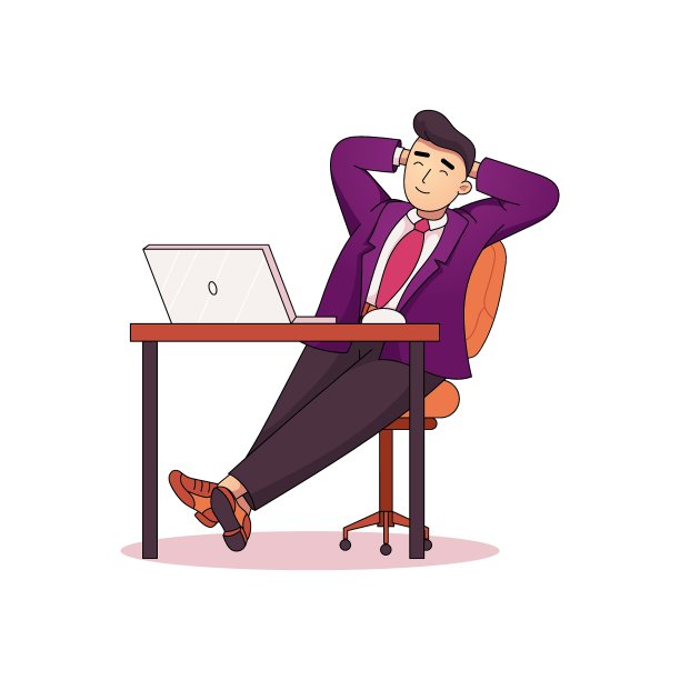 满足、成功、快乐的工人正在休息图片下载