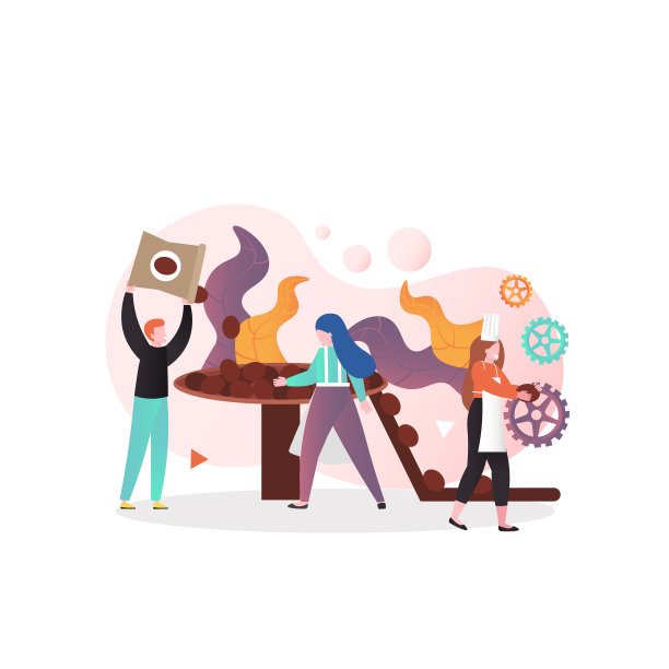 为网页制作巧克力的工艺概念图片下载