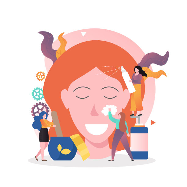 脸护理概念为网站横幅网站图片下载