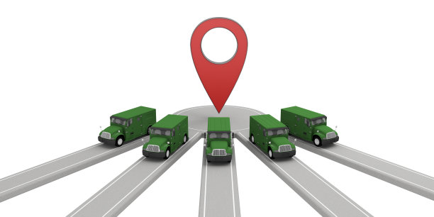 金钱卡车停车与别针符号图片下载