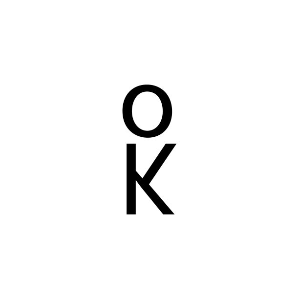 字母OK剪影拳击男人标志EPS 10图片下载