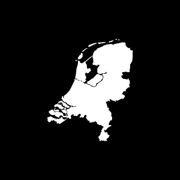 荷兰地图以黑色为背景，eps为10图片下载