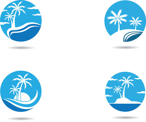 夏天的标志性棕榈树图片下载