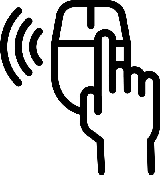 无线鼠标图标轮廓图片下载