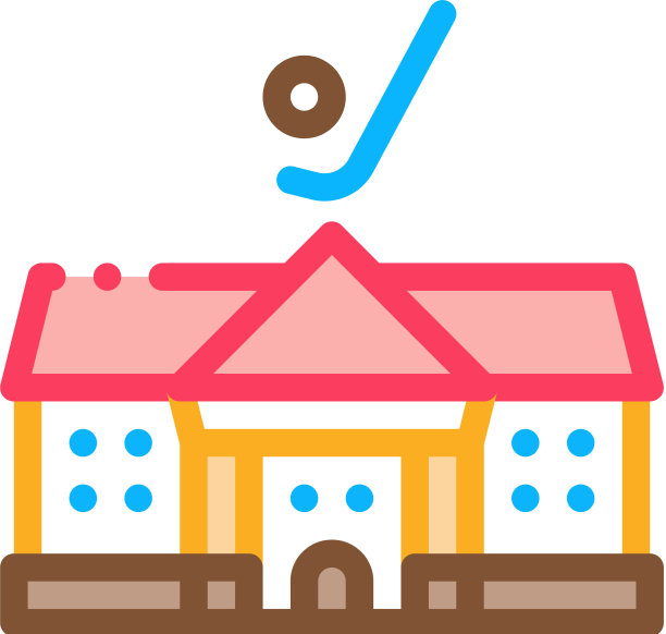 高尔夫俱乐部会所图标轮廓图片下载