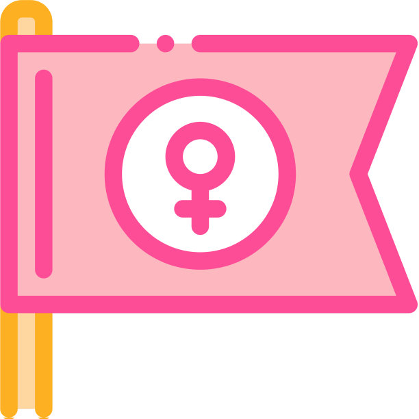 女性标记旗帜轮廓图标图片下载