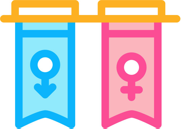 旗帜女人标志图标轮廓图片下载