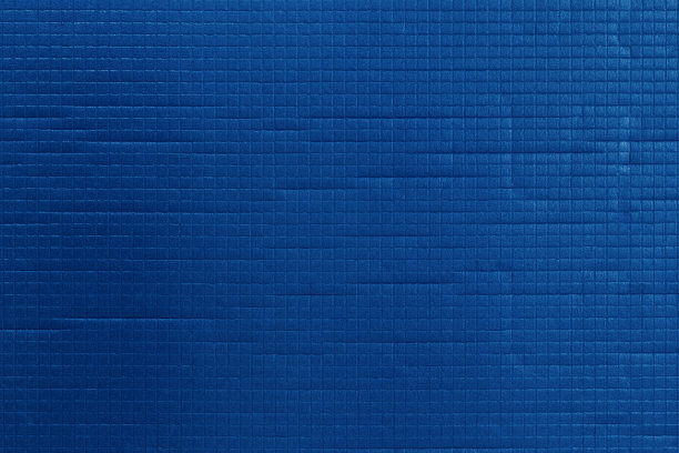 经典蓝色运动或瑜伽泡沫垫表面平坦的纹理和背景图片下载