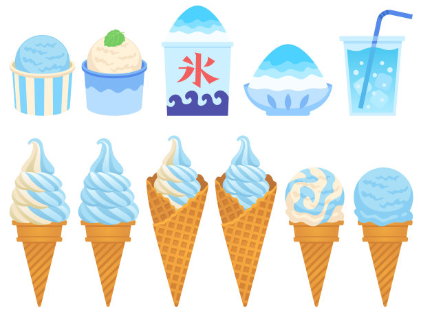 冰冻甜点的插图图片下载
