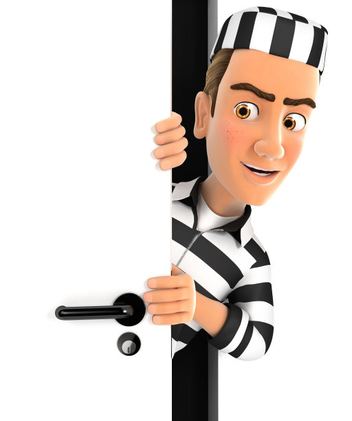 罪犯在门后窥视图片下载