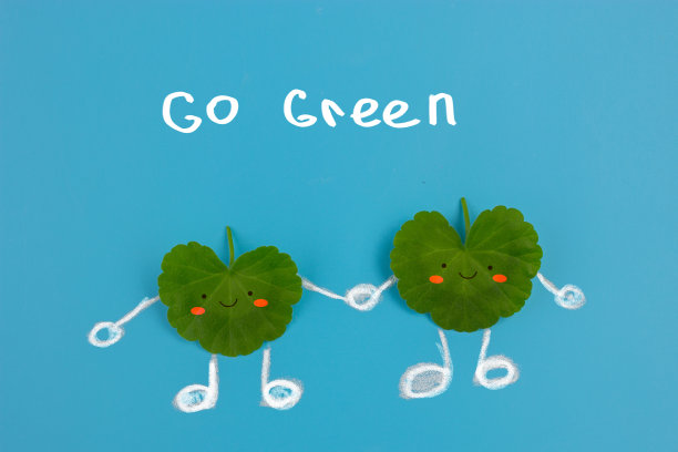 两个绿叶性状图片下载