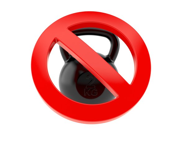 带有禁止符号的壶铃图片下载