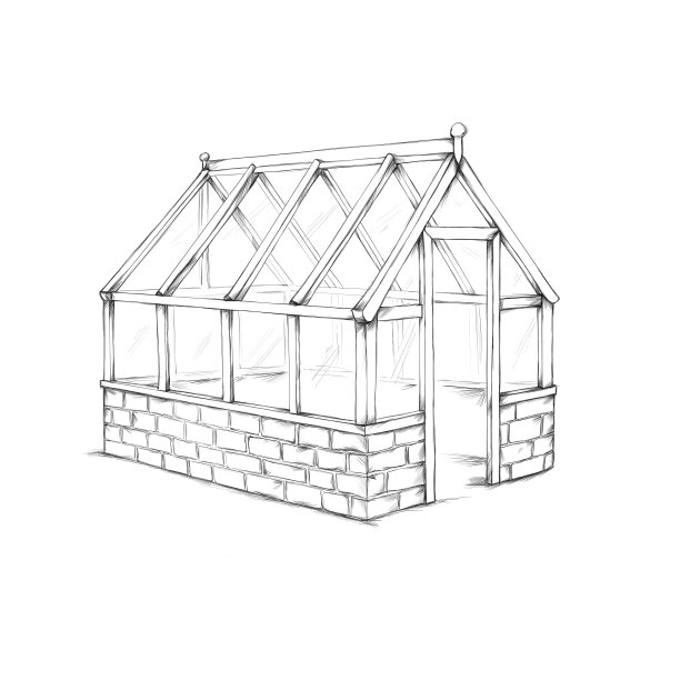 砖垒的温室图片下载